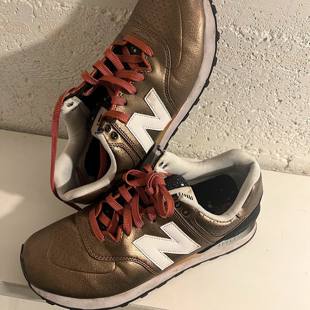 COPY - Metallic GOLD new balance shoes
